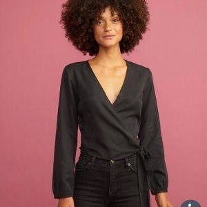 Marine Layer Carmen Wrap Top NWOT